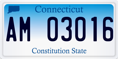 CT license plate AM03016