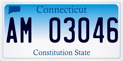 CT license plate AM03046