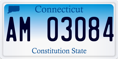 CT license plate AM03084