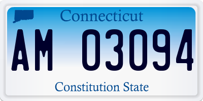 CT license plate AM03094