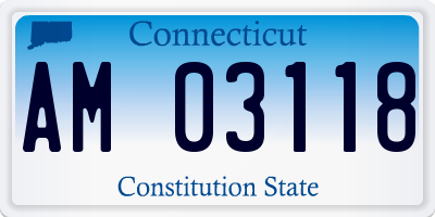 CT license plate AM03118