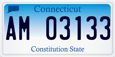 CT license plate AM03133