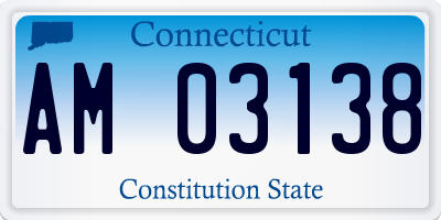 CT license plate AM03138