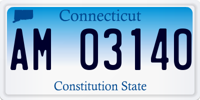CT license plate AM03140