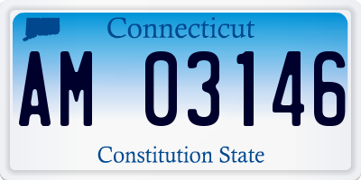 CT license plate AM03146