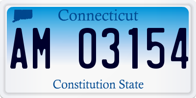 CT license plate AM03154