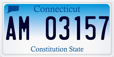 CT license plate AM03157