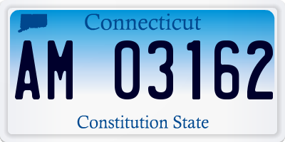 CT license plate AM03162