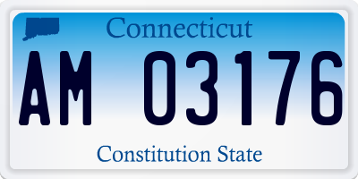 CT license plate AM03176