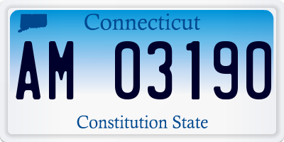 CT license plate AM03190
