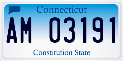 CT license plate AM03191