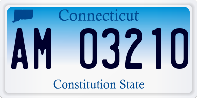 CT license plate AM03210