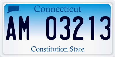 CT license plate AM03213