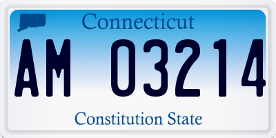CT license plate AM03214