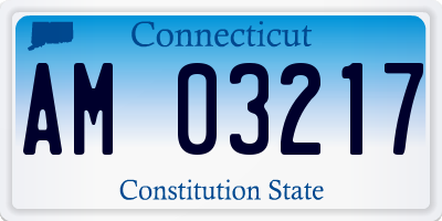 CT license plate AM03217
