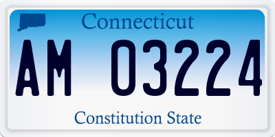 CT license plate AM03224