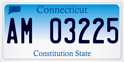 CT license plate AM03225