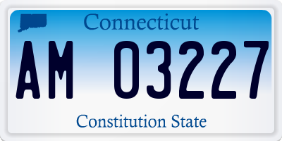 CT license plate AM03227