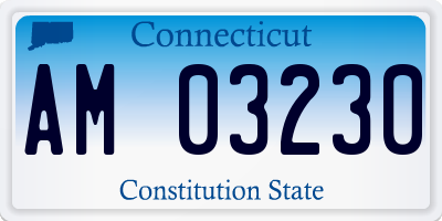 CT license plate AM03230