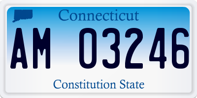 CT license plate AM03246