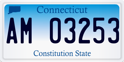 CT license plate AM03253