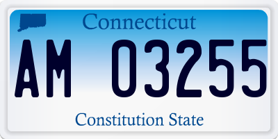 CT license plate AM03255