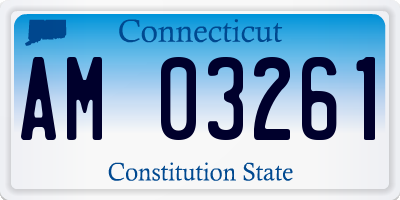 CT license plate AM03261