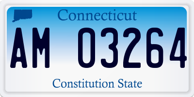 CT license plate AM03264