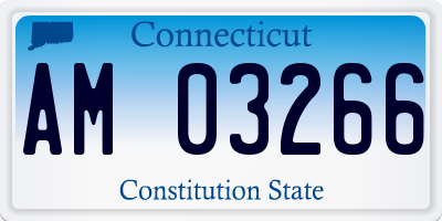 CT license plate AM03266