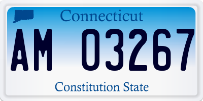 CT license plate AM03267