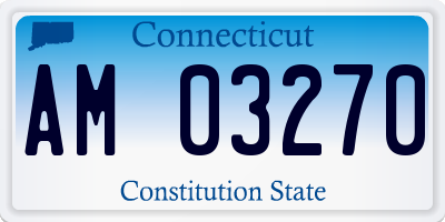 CT license plate AM03270