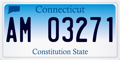 CT license plate AM03271