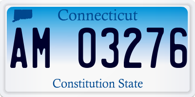 CT license plate AM03276