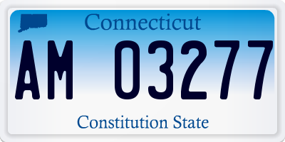 CT license plate AM03277
