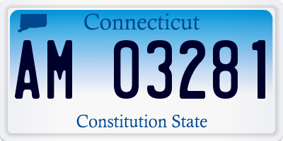 CT license plate AM03281