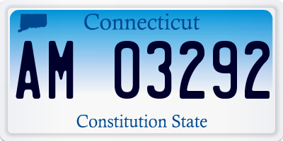 CT license plate AM03292
