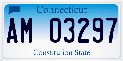 CT license plate AM03297