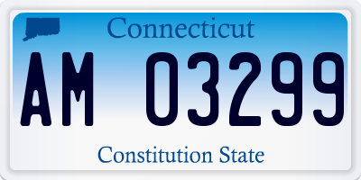 CT license plate AM03299