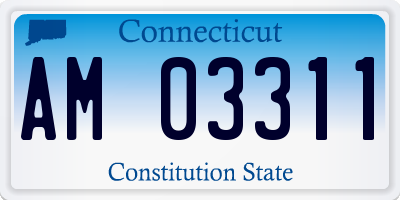 CT license plate AM03311