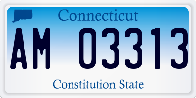 CT license plate AM03313