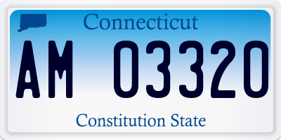 CT license plate AM03320