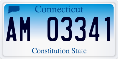 CT license plate AM03341