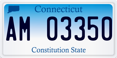 CT license plate AM03350