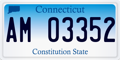 CT license plate AM03352
