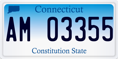 CT license plate AM03355