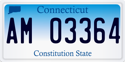 CT license plate AM03364