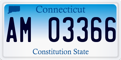 CT license plate AM03366