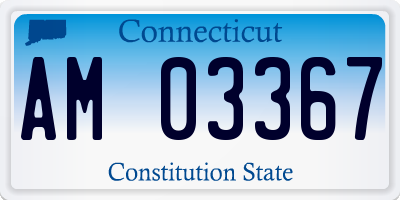 CT license plate AM03367