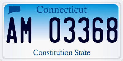 CT license plate AM03368
