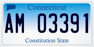 CT license plate AM03391